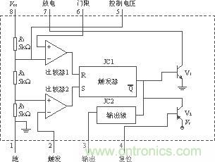 555集成時(shí)基電路的基本框圖