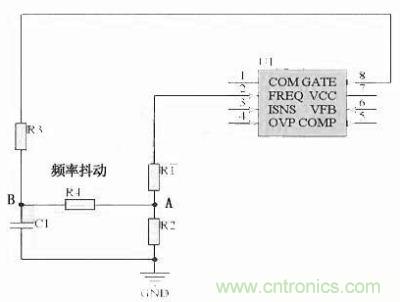 對(duì)于采用單顆鏡像電阻設(shè)定頻率，比如IR1150