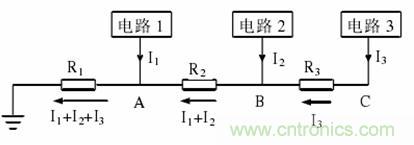 圖 14 串聯(lián)單點接地