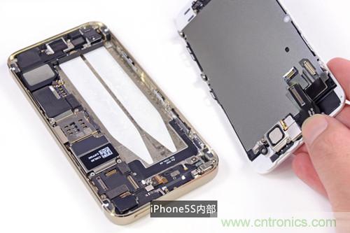 土豪金iPhone 5S拆解：內(nèi)部結(jié)構(gòu)升級，維修難度增加