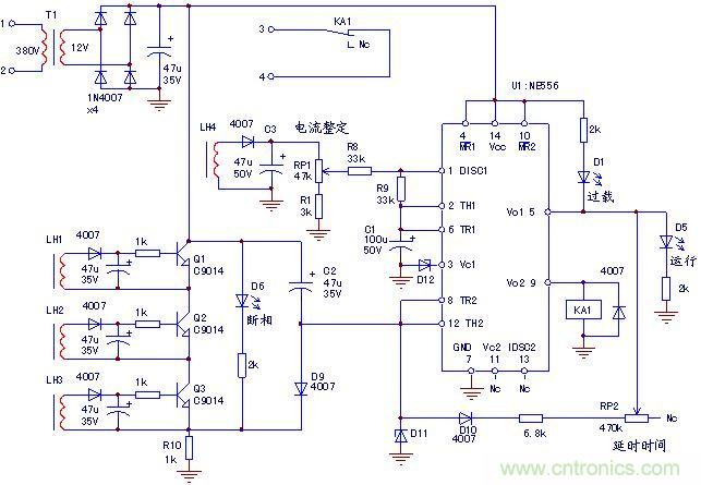 經(jīng)典的電動(dòng)機(jī)保護(hù)器電路分析實(shí)例