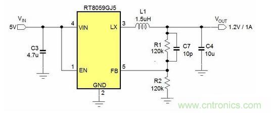 電流模式Buck轉換器的電路實例