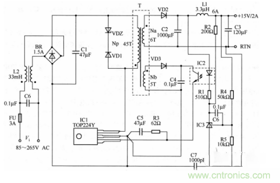 六款簡單的開關(guān)電源電路設(shè)計，內(nèi)附原理圖詳解