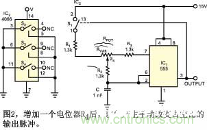 利用模擬開關(guān)實(shí)現(xiàn)555自激振蕩器的脈沖轉(zhuǎn)換