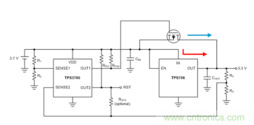 通過LDO、電壓監(jiān)控器和FET延長(zhǎng)電池壽命