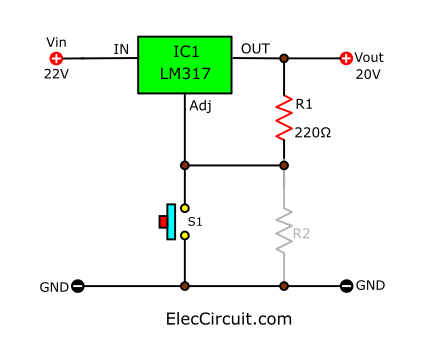 如何使用LM317作為開關來打開和關閉電源負載