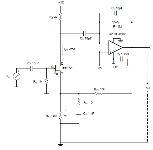 如何使用分立式 JFET 放大低噪聲電路中的小信號(hào)？