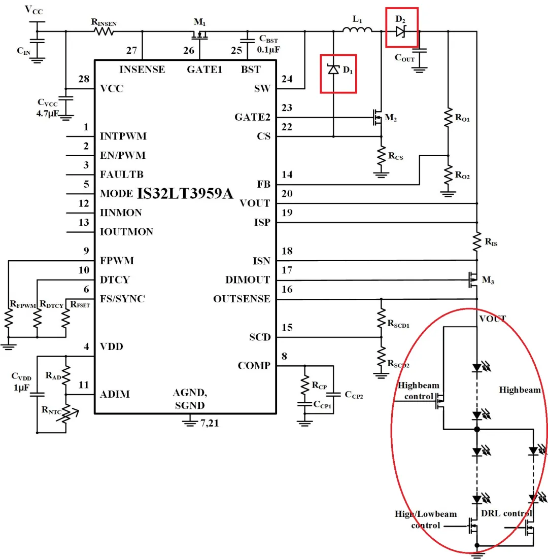 如何解決單芯片驅(qū)動HB/LB/DRL,LED負(fù)載切換電流過沖？