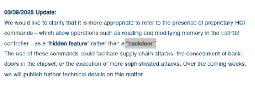 樂鑫ESP32系列芯片被曝存在“后門”？官方緊急回應(yīng)